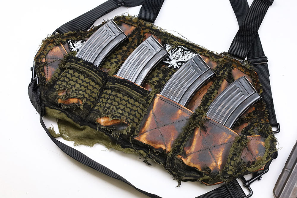 4 Cell Leather AK Chestrig "Shemagh"