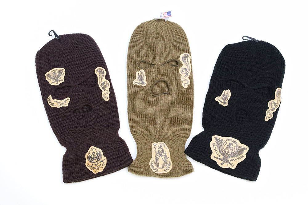 Ski Masks with Natural Leather