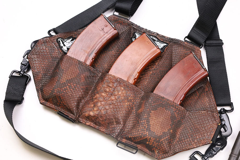 3 Cell AK Chestrig "Distressed Snakeskin"